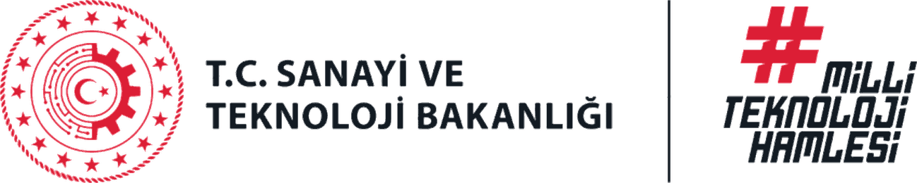 T.C. Sanayi ve Teknoloji Bakanlığı ve #MilliTeknolojiHamlesi logoları