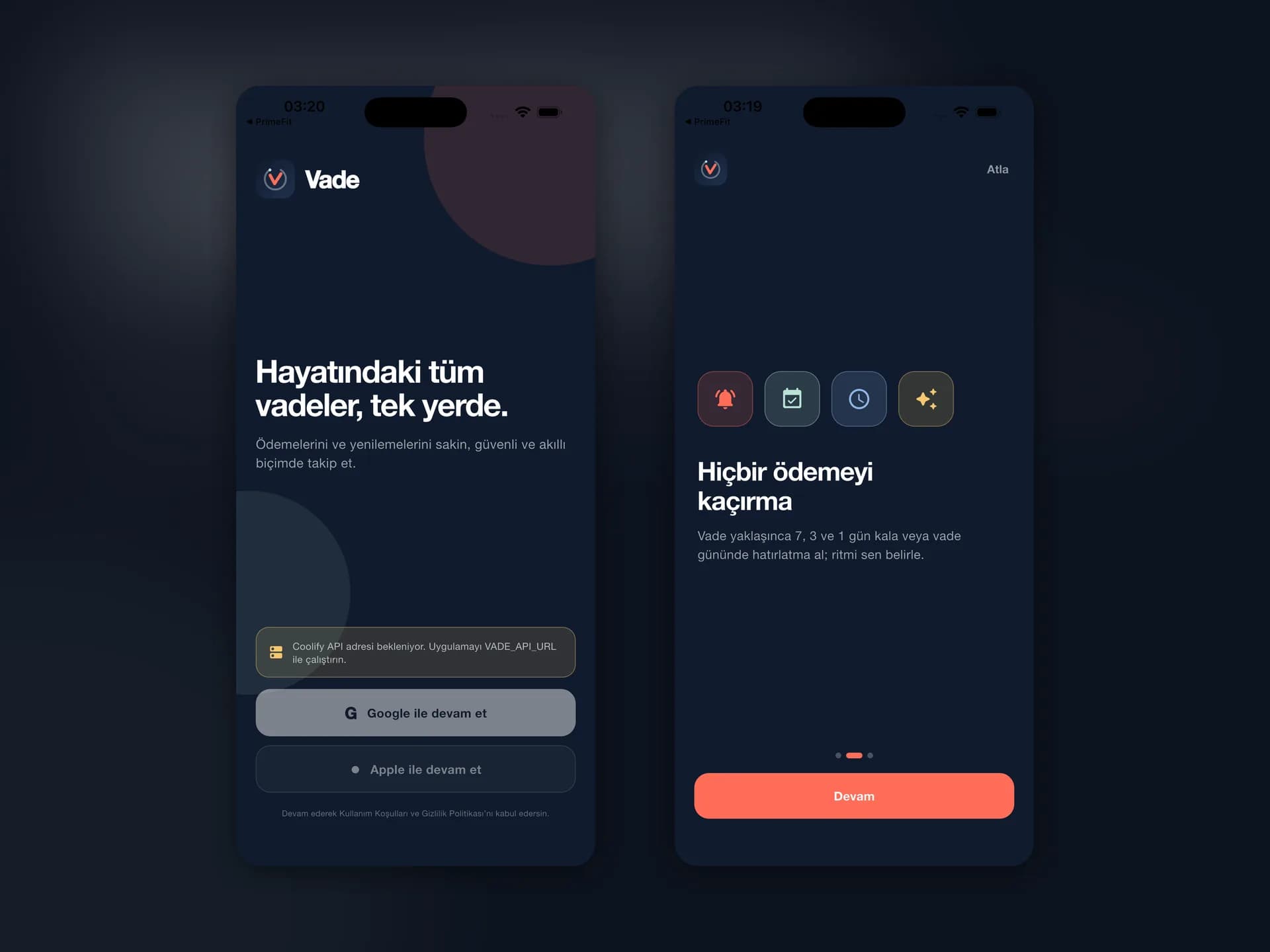 Tek panoda çok modüllü takip - Vade